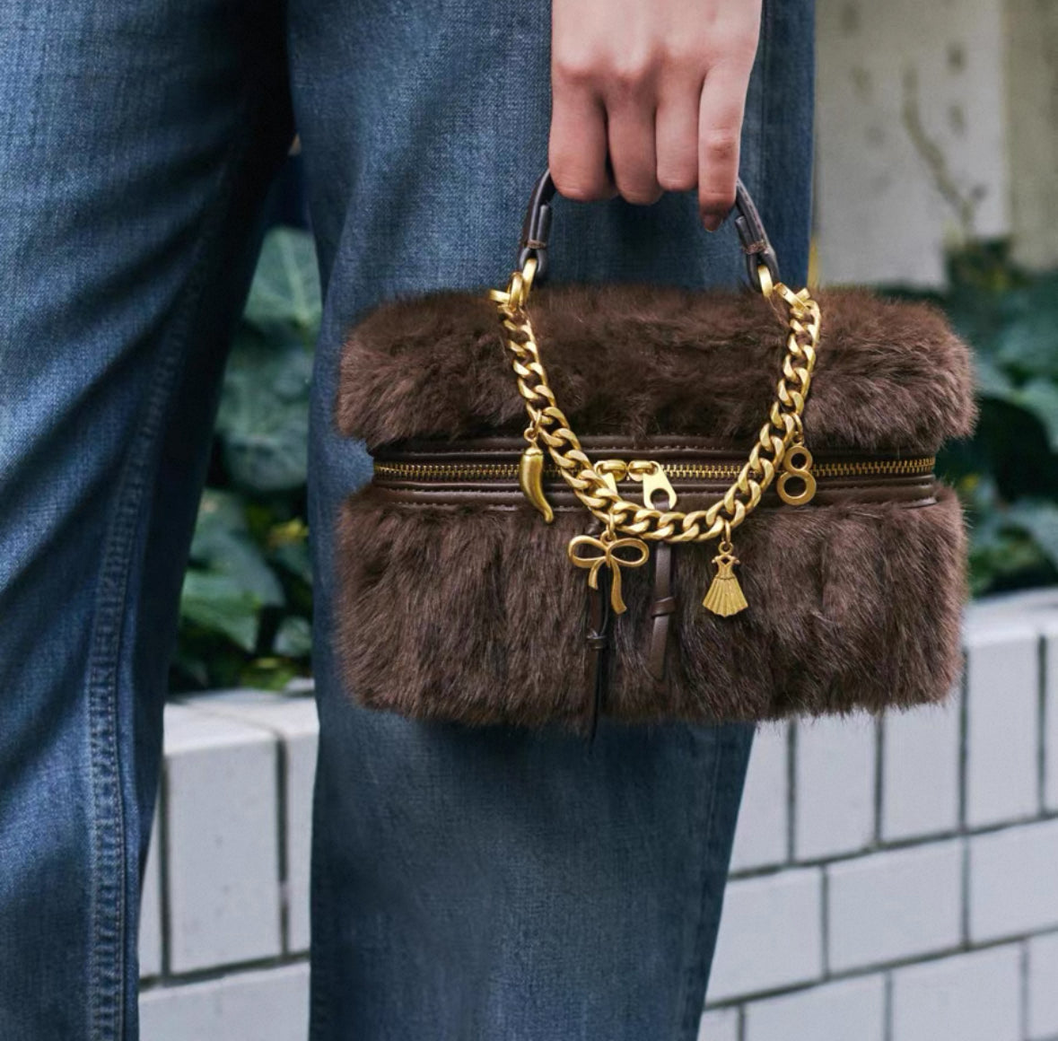 Veloura Faux Fur Bag