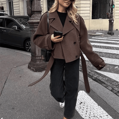 "Brianna" Cropped Trenchcoat