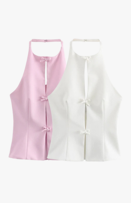 "Bonnie" Top mit Schleifen