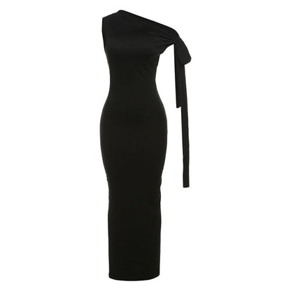 "Rachel" One-Shoulder Maxikleid