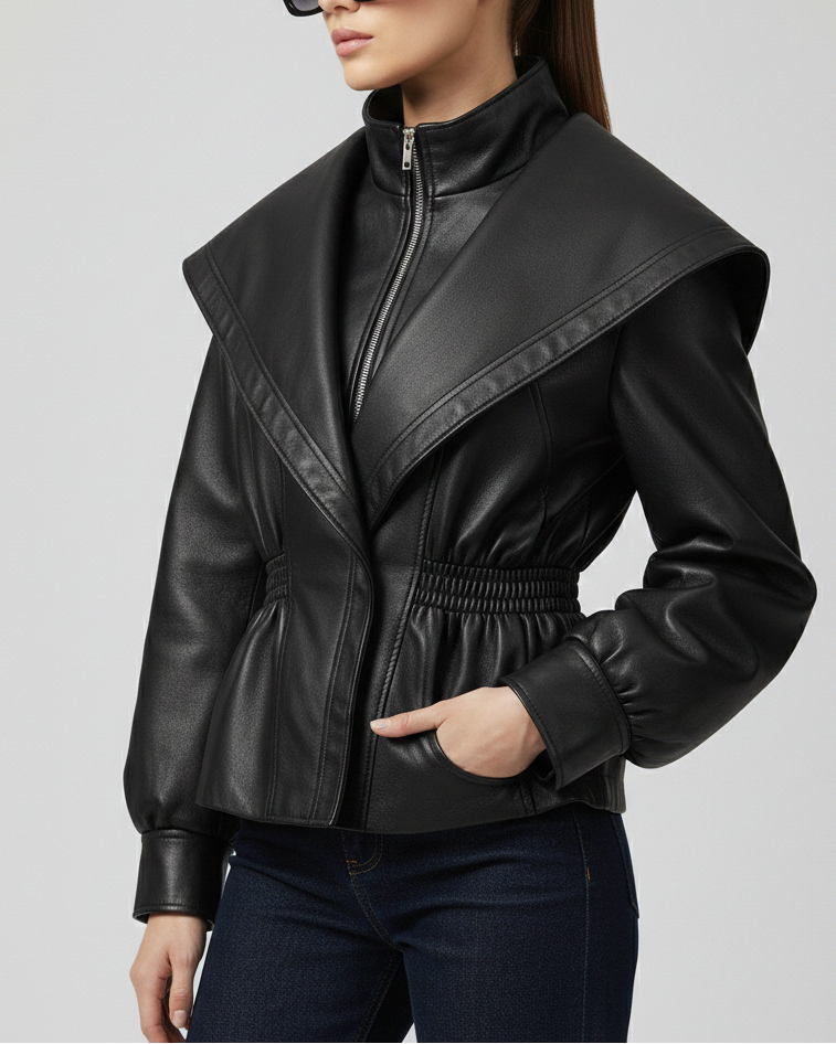 "Olivia" Lederjacke