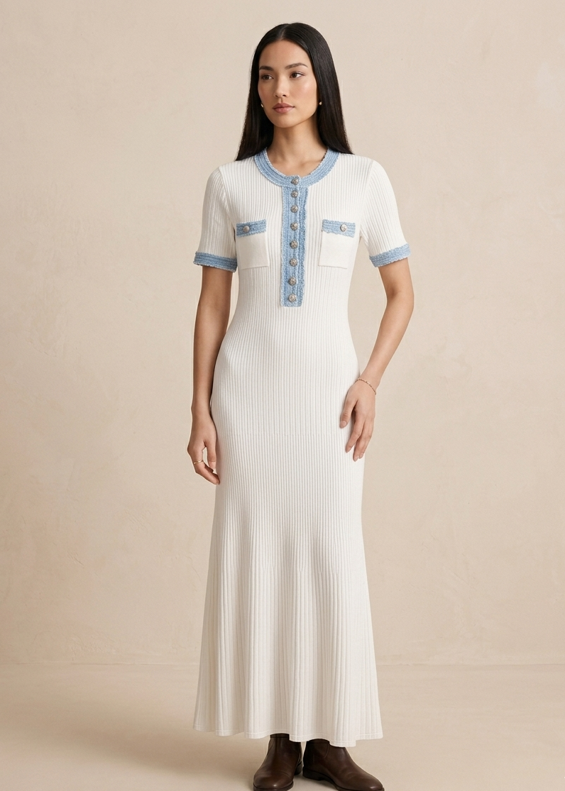 "Blue & White" Sommerkleid