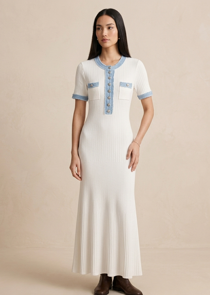 "Blue & White" Sommerkleid