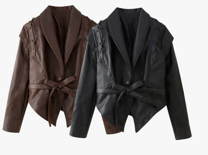 "Zoeva" Lederjacke